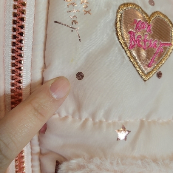 Betsey Johnson toddler pink puffy coat - Picture 2 of 7